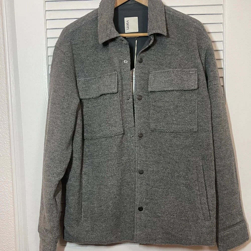Vuori Plymouth Wool Shirt Jacket L Italian Wool NWT